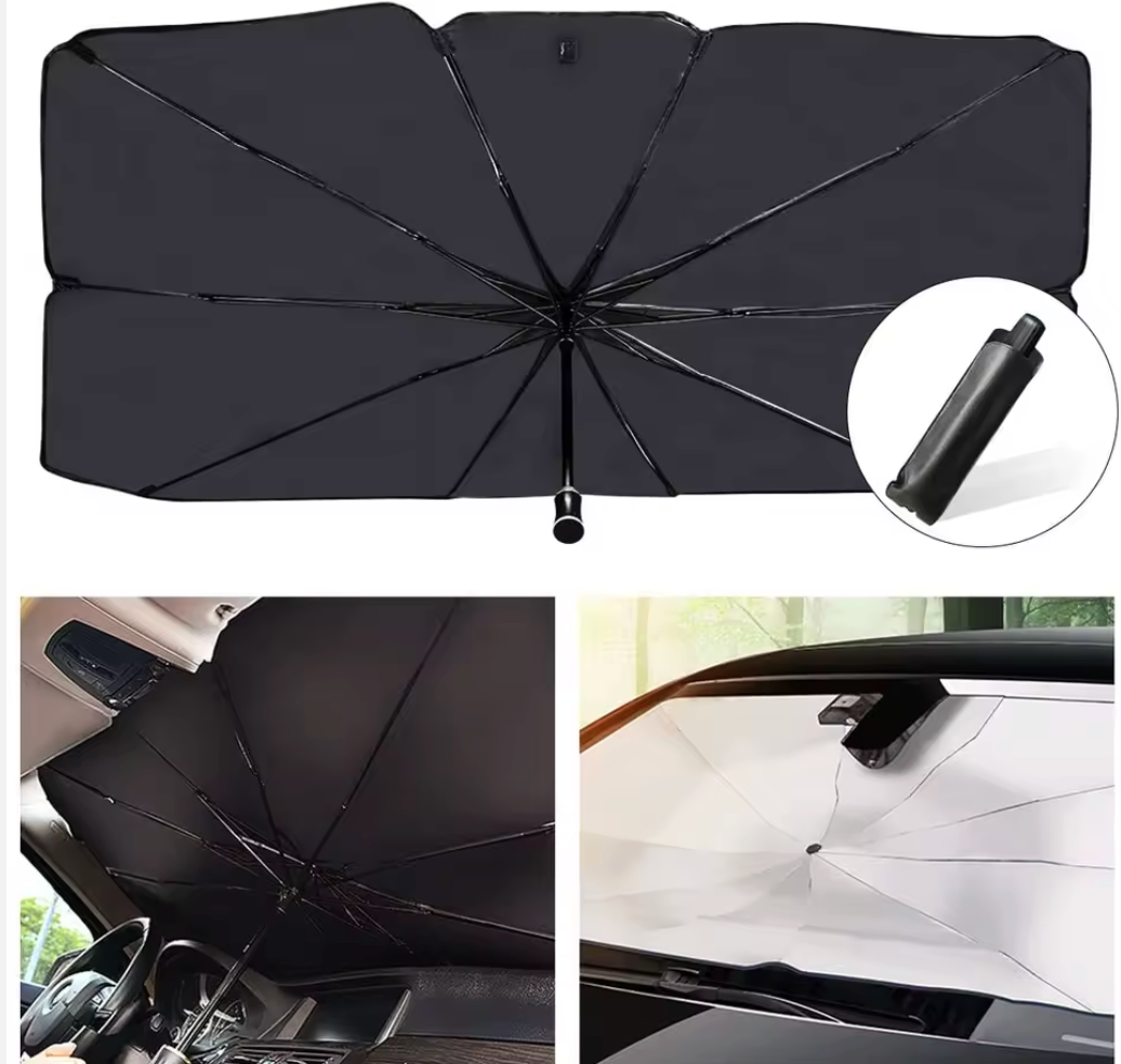 Parasolar auto pliabil, tip umbrelă-compatibil cu orice tip de mașină