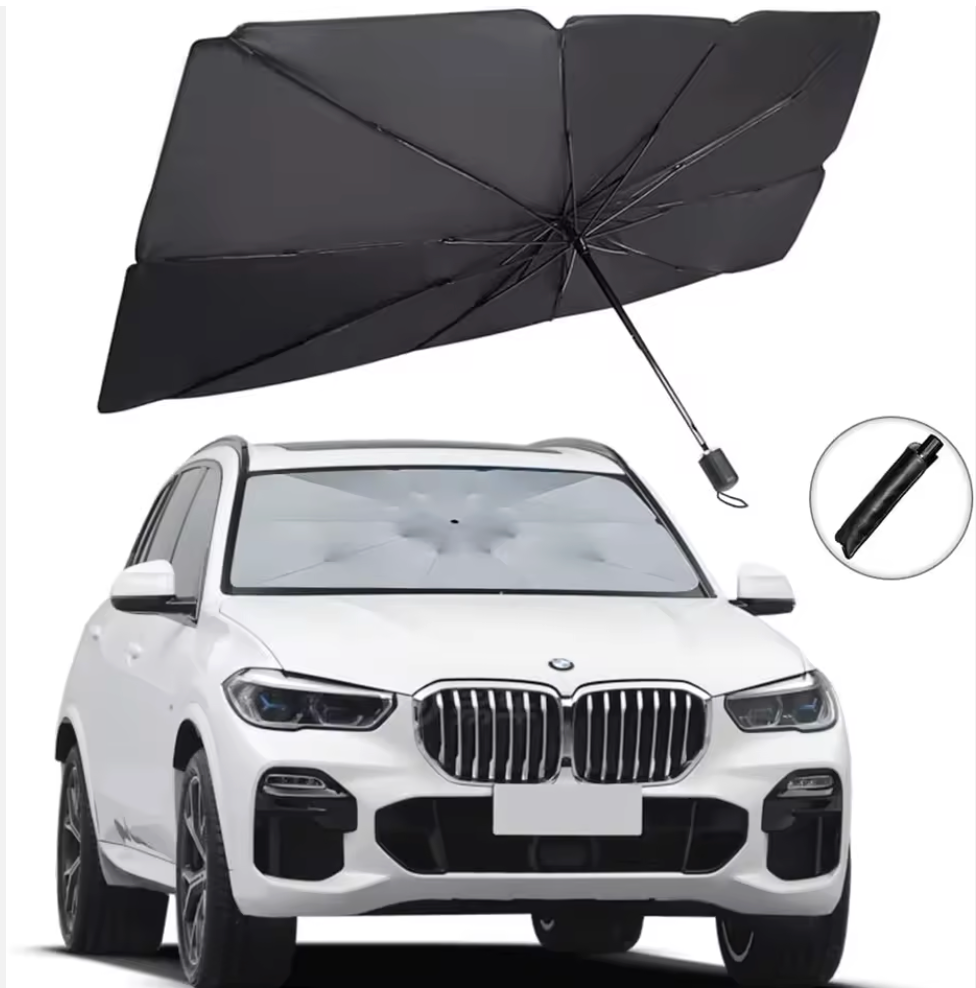 Parasolar auto pliabil, tip umbrelă-compatibil cu orice tip de mașină