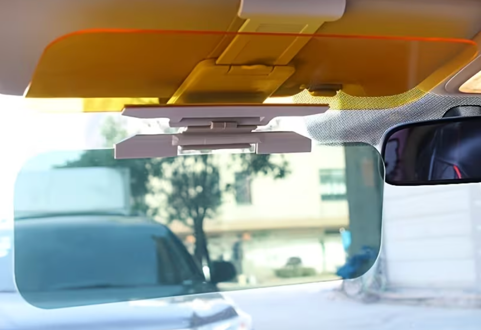 Parasolar Auto HD Visor 2 în 1 – Protecție Zi și Noapte, Tehnologie Anti-Orbire, Vizibilitate Clară și Siguranță la Volan